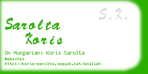 sarolta koris business card